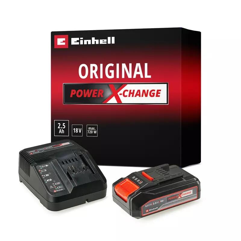 Einhell PXC-Starter-Kit - Batterie- & Ladegert-Set - 2,5 Ah - 18 V - Schwarz - Rot - 0,83 h - 200 - 250 V