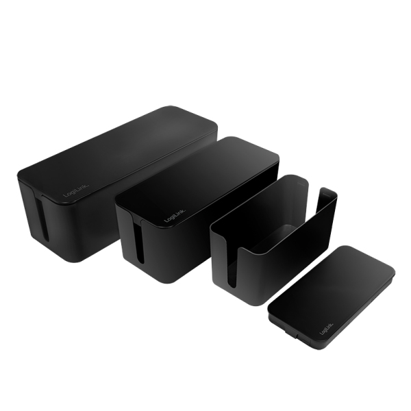 LogiLink KAB0077 organizador de cables Universal Caja de cables Negro 3 pieza(s)