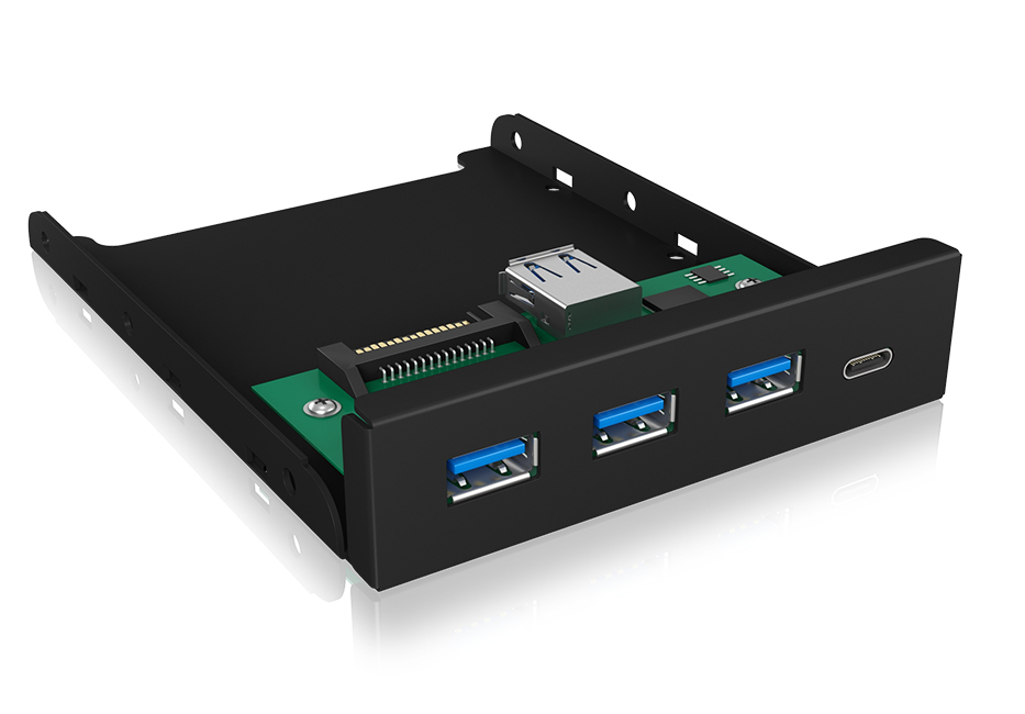 ICY BOX IB-HUB1418-i3 - Hub - 3 x SuperSpeed USB 3.0 + 1 x USB-C