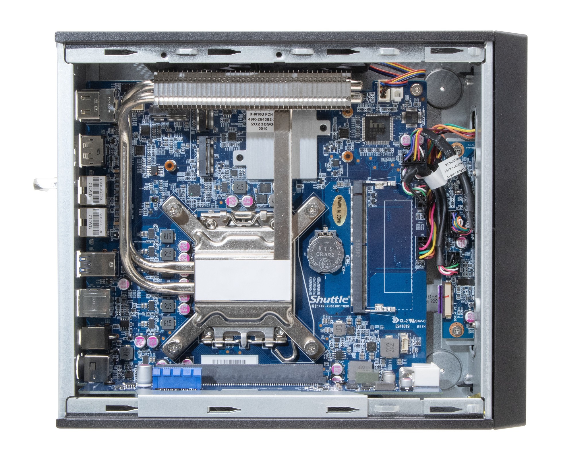 Shuttle XP slim XPC slim Barebone XH610G2 - S1700, Intel H610, 1xDP, 2xHDMI, 2 PCIe Slots (1x 16X & 1x X1), 2x Intel LAN (1G + 2.5G), 8x USB, 1x 2.5, 3x M.2, 24/7