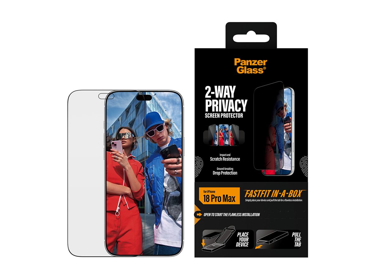 PanzerGlass Bildschirmschutz f�r Handy - ultra-breite Passform mit FASTFIT IN-A-BOX