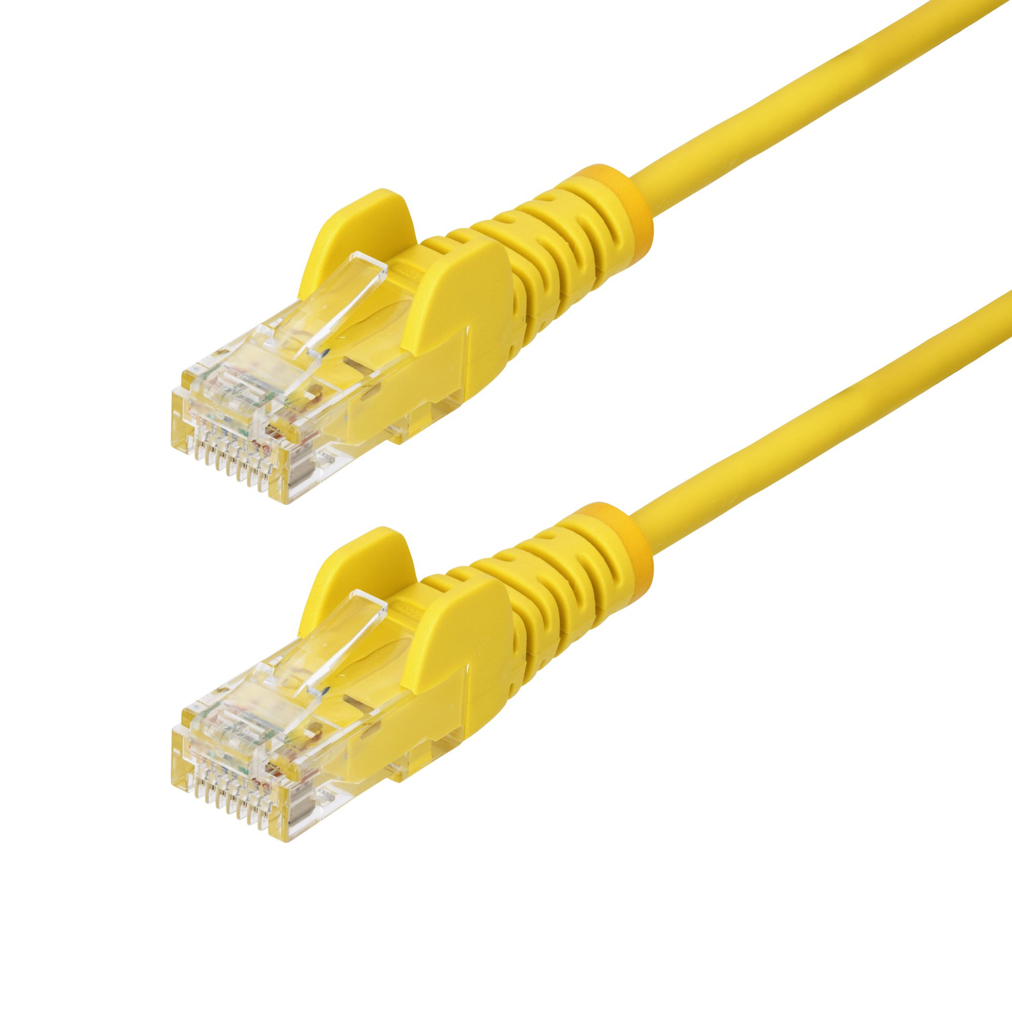 StarTech.com Cble Ethernet CAT6 Jaune Fin de 2m, Sans Accroc, 100W PoE, UTP, LSZH, Fil de Cuivre Pur 28AWG, Cordon Patch Rseau RJ45 avec Serre-Cble, Contrl Fluke