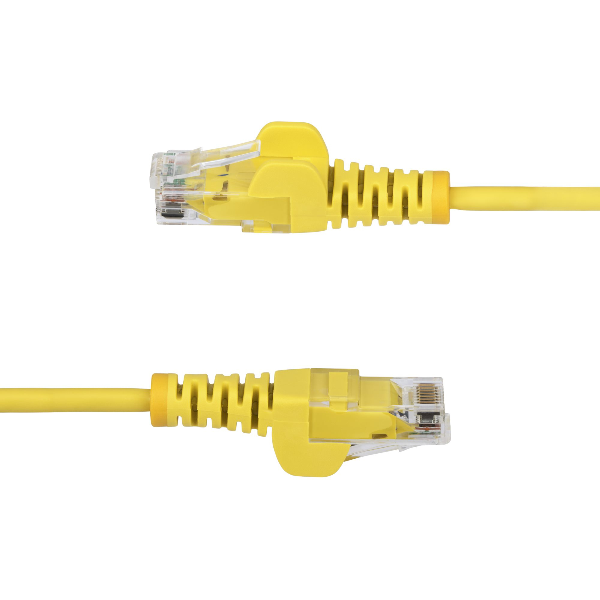 StarTech.com Cble Ethernet CAT6 Jaune Fin de 2m, Sans Accroc, 100W PoE, UTP, LSZH, Fil de Cuivre Pur 28AWG, Cordon Patch Rseau RJ45 avec Serre-Cble, Contrl Fluke
