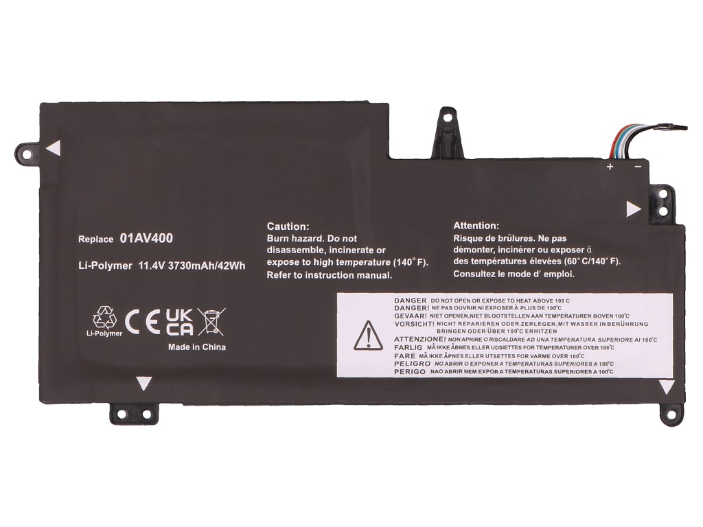 2-power Main Battery Pack Lenovo ThinkPad 13 Gen1 Gen 2 - Batterie - 42 mAh