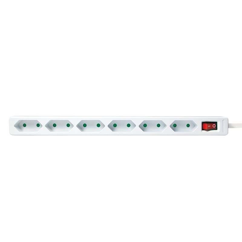 LogiLink Slim - Steckdosenleiste - Wechselstrom 250 V - 3400 Watt - Ausgangsanschl�sse: 6 (6 x Eurostecker)