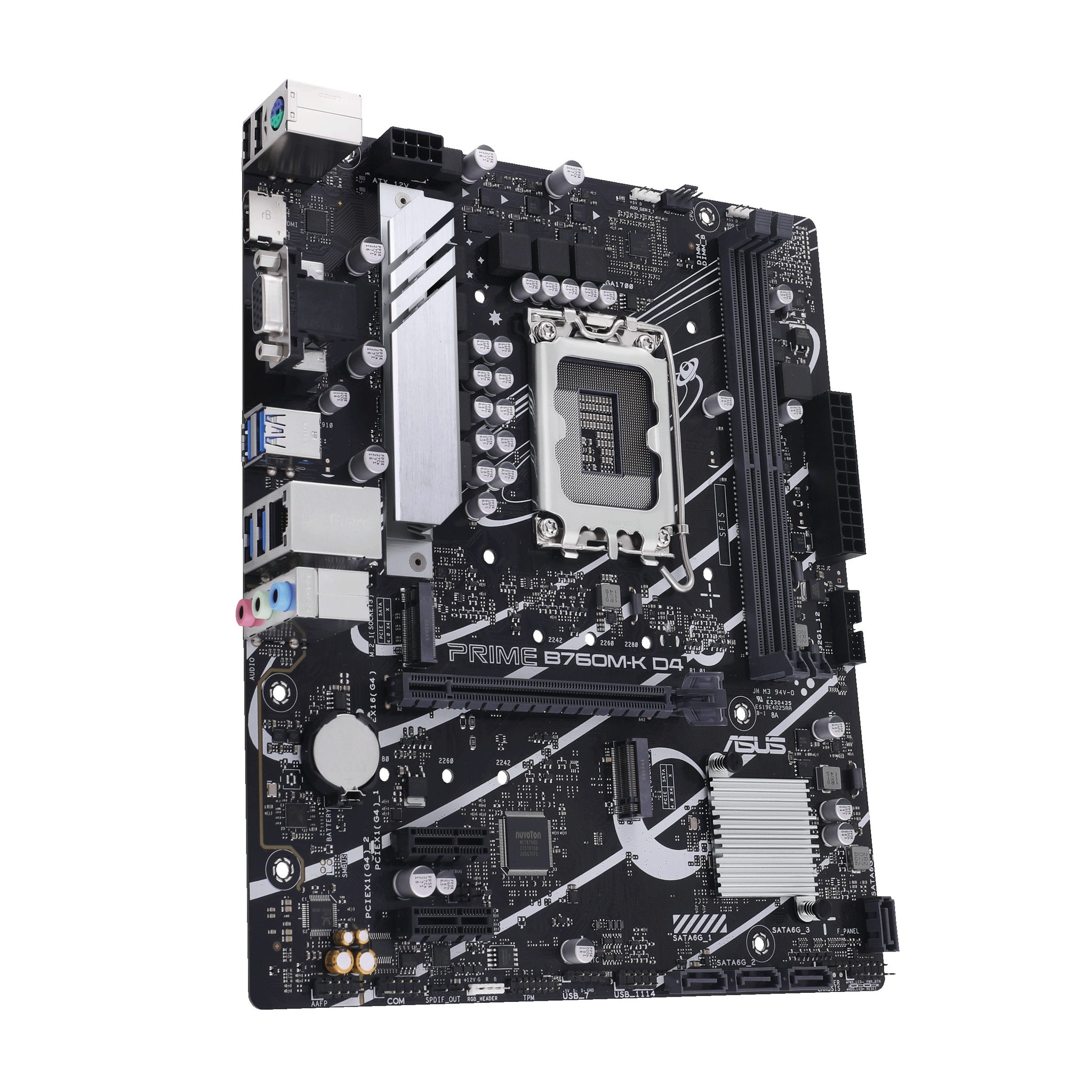 ASUS PRIME B760M-K D4 - Intel - LGA 1700 - Intel Celeron - Intel Core i3 - Intel Core i5 - Intel Core i7 - Intel Core i9,... - LGA 1700 - DDR4-SDRAM - 64 GB