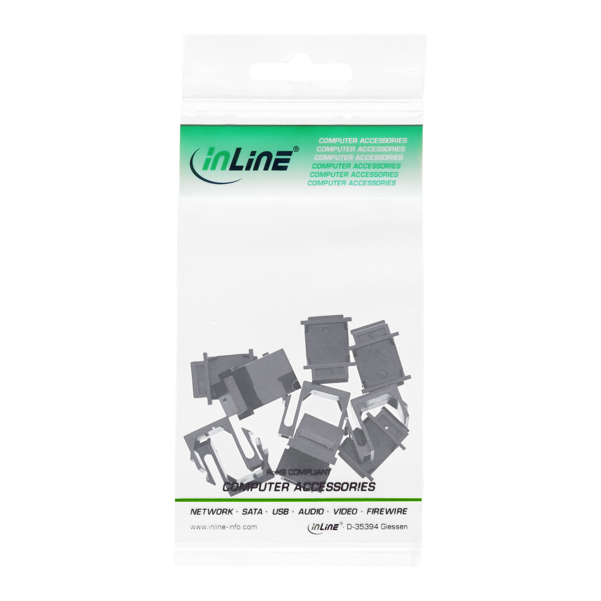 InLine Keystone SNAP-In blind cover for module slot, black, 10 pcs.