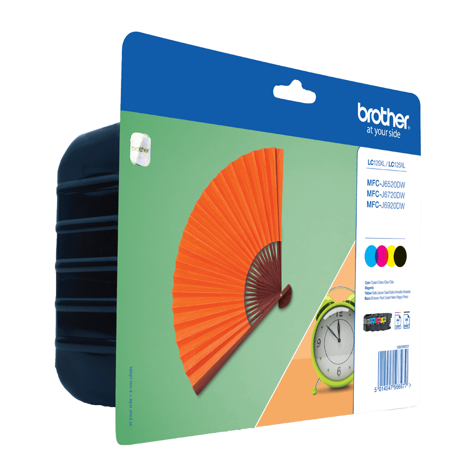 Brother LC129XLVALBP cartucho de tinta 4 pieza(s) Original Negro, Cian, Granate, Amarillo