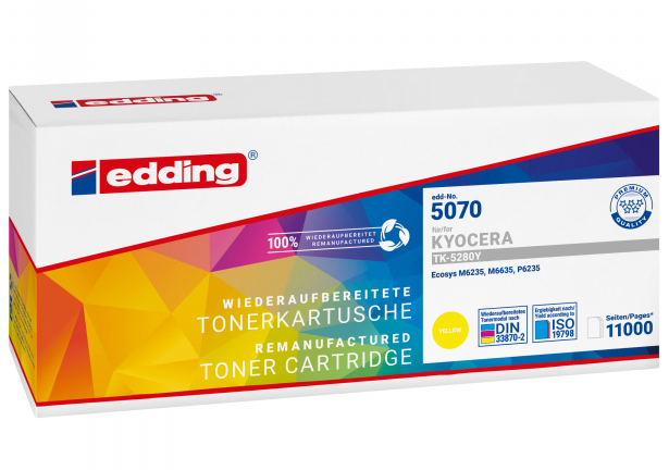 EDDING EDD-5070 gelb Toner kompatibel zu Kyocera TK-5280Y - Kompatibel - Tonereinheit