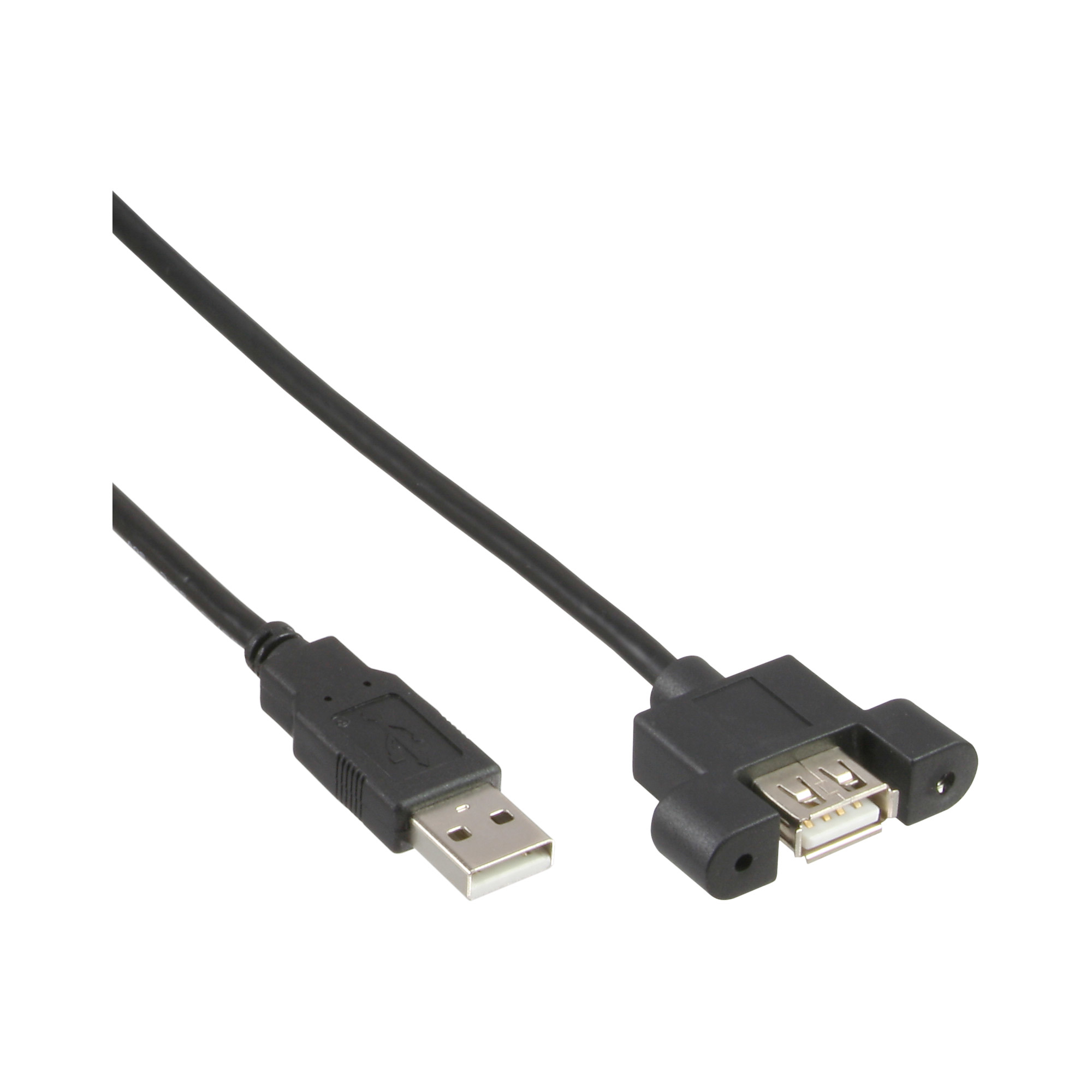 InLine 33440E cable USB 0,6 m Negro