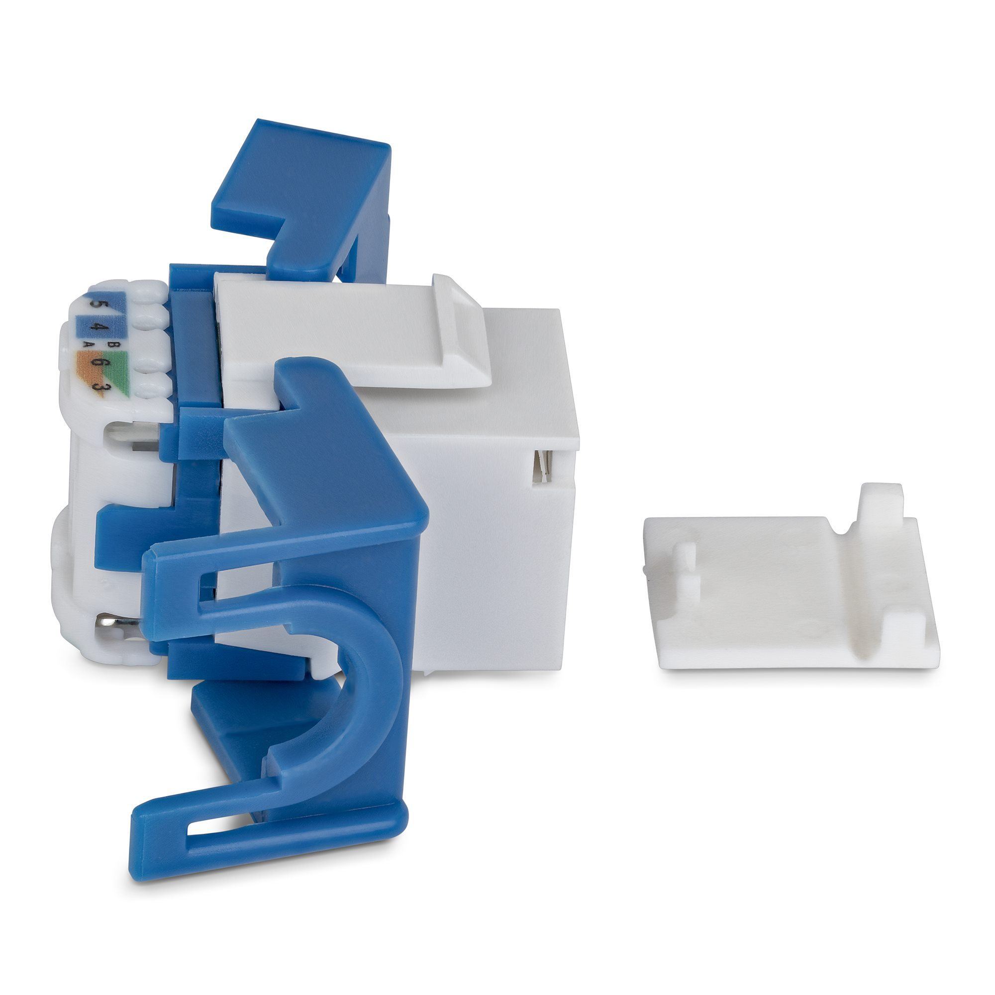 StarTech.com Cat6 Keystone Jack, 24-Pack RJ45 Ethernet Keystone Jacks, UTP Cat6 Wall Jack, 180-Degree Toolless, White