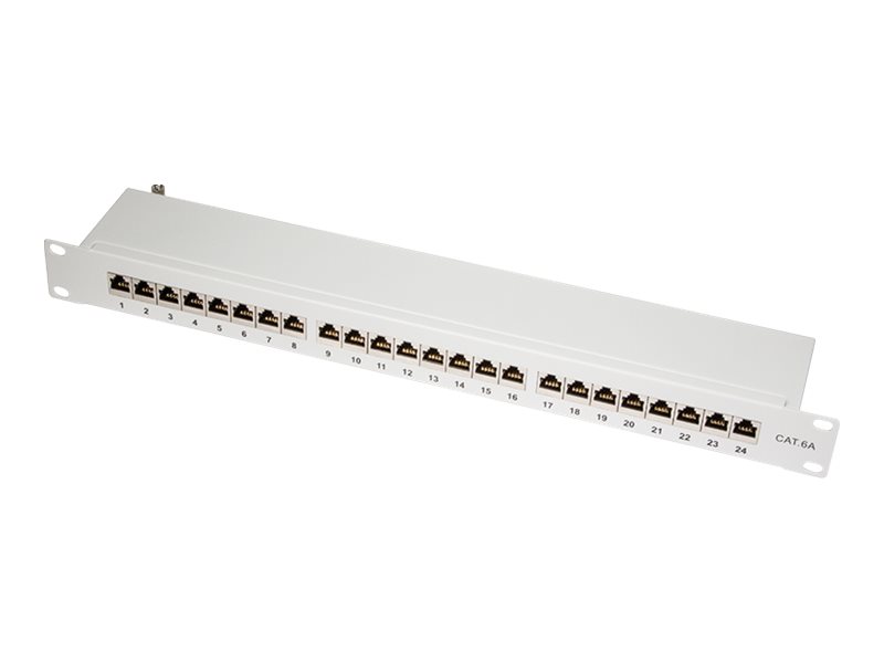 LogiLink Patch Panel - RJ-45 X 24 - Hellgrau, RAL 7035 - 1U - 48.3 cm (19)