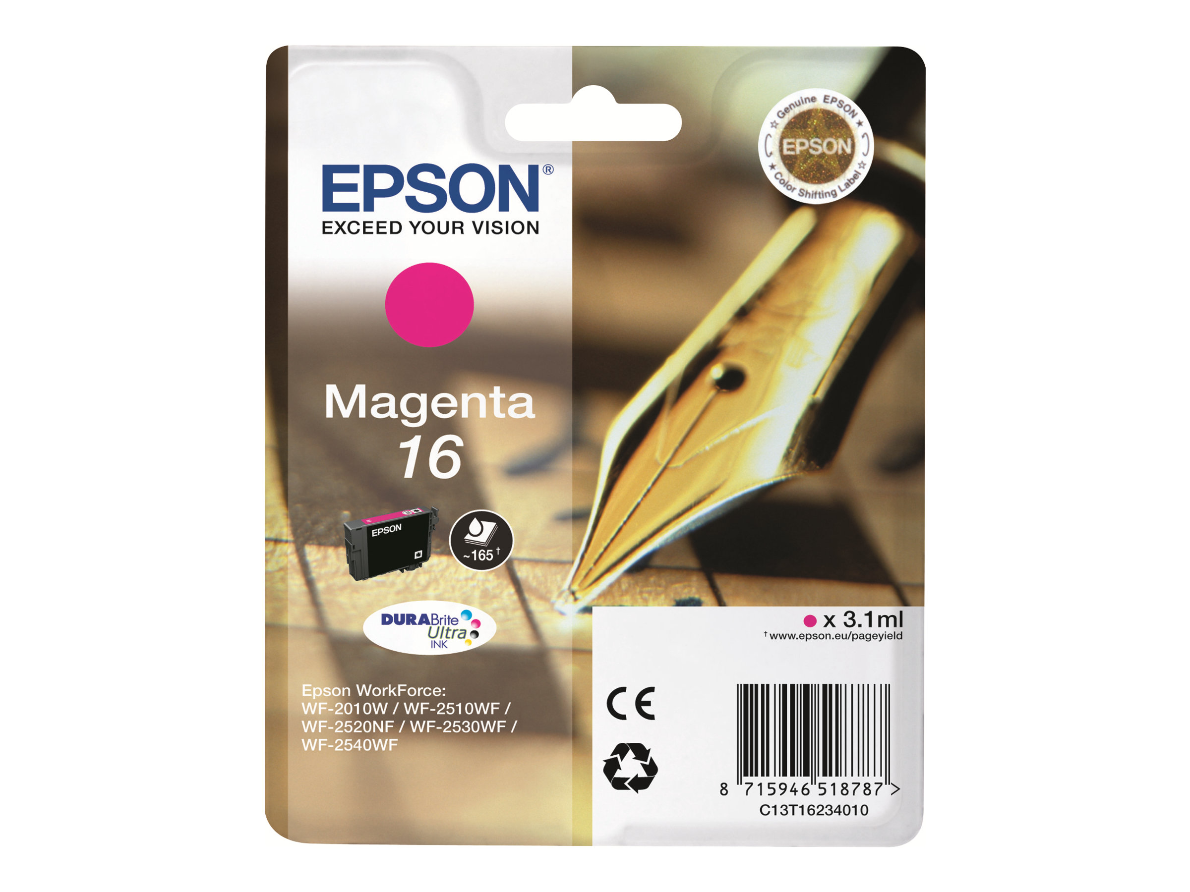 Epson Pen and crossword Singlepack Magenta 16 DURABrite Ultra Ink