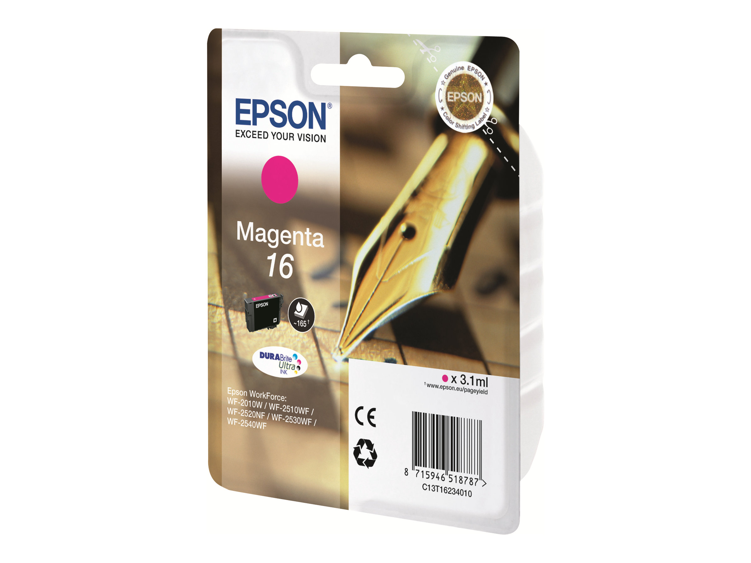 Epson Pen and crossword Singlepack Magenta 16 DURABrite Ultra Ink
