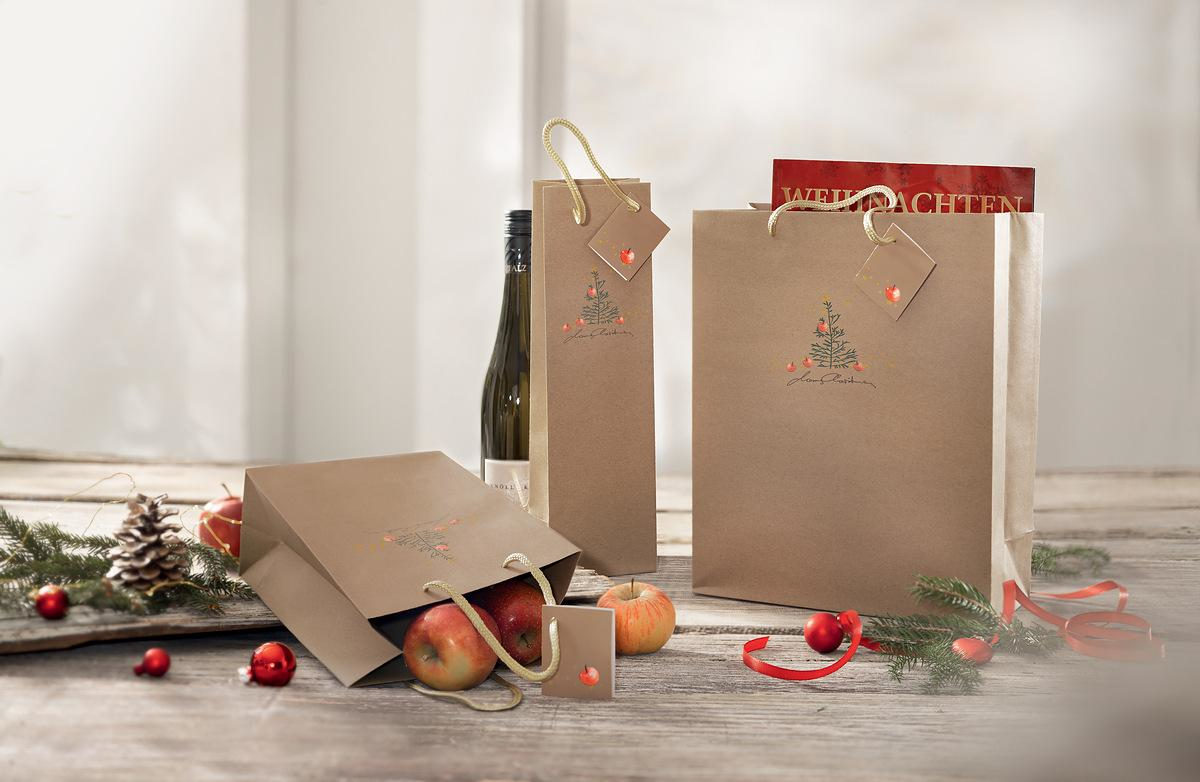 Sigel GT041 - Geschenkverpackungstasche - Braun - Abbildung - Papier - Weihnachten - 157 g/m�