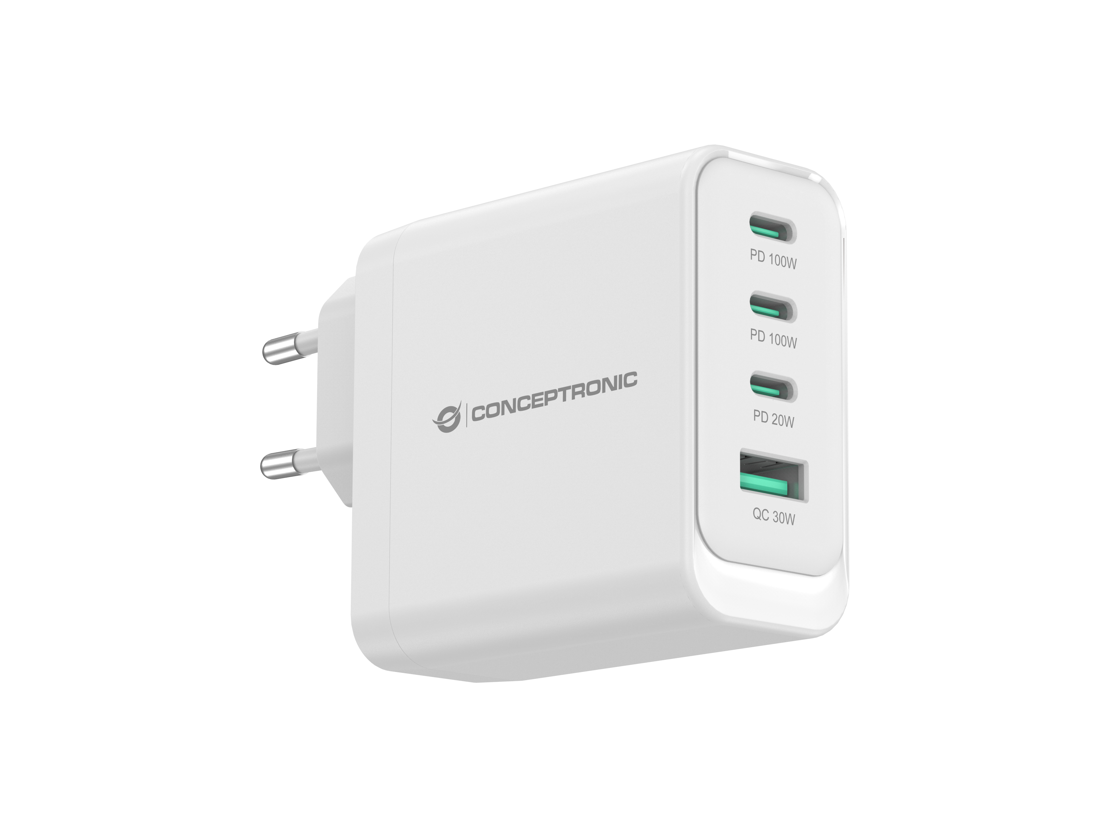 Conceptronic ALTHEA22W100 chargeur dappareils mobiles Universel Blanc Secteur Charge rapide Intrieure