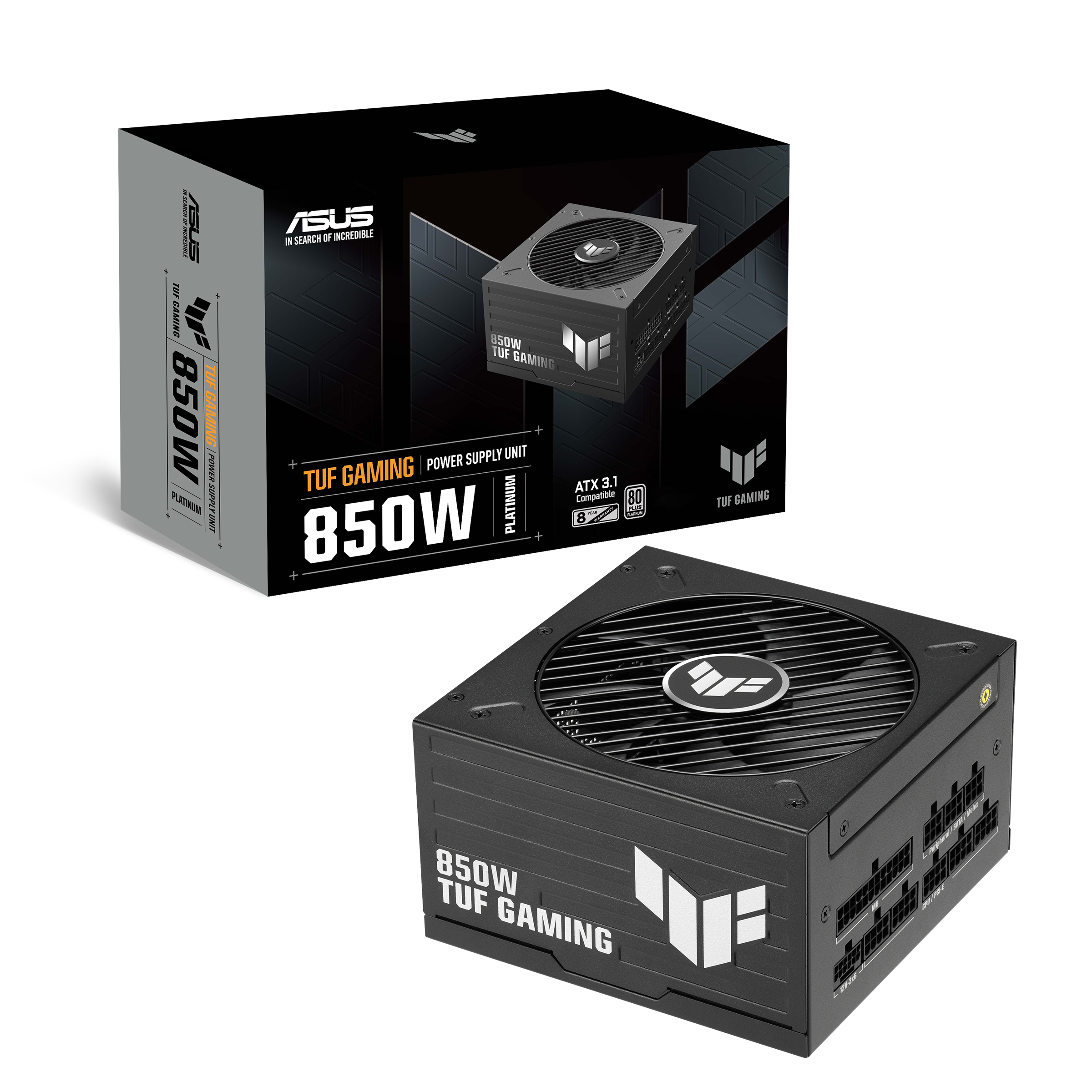 ASUS TUF Gaming 850W Platinum unit� dalimentation d�nergie 20+4 pin ATX ATX Noir