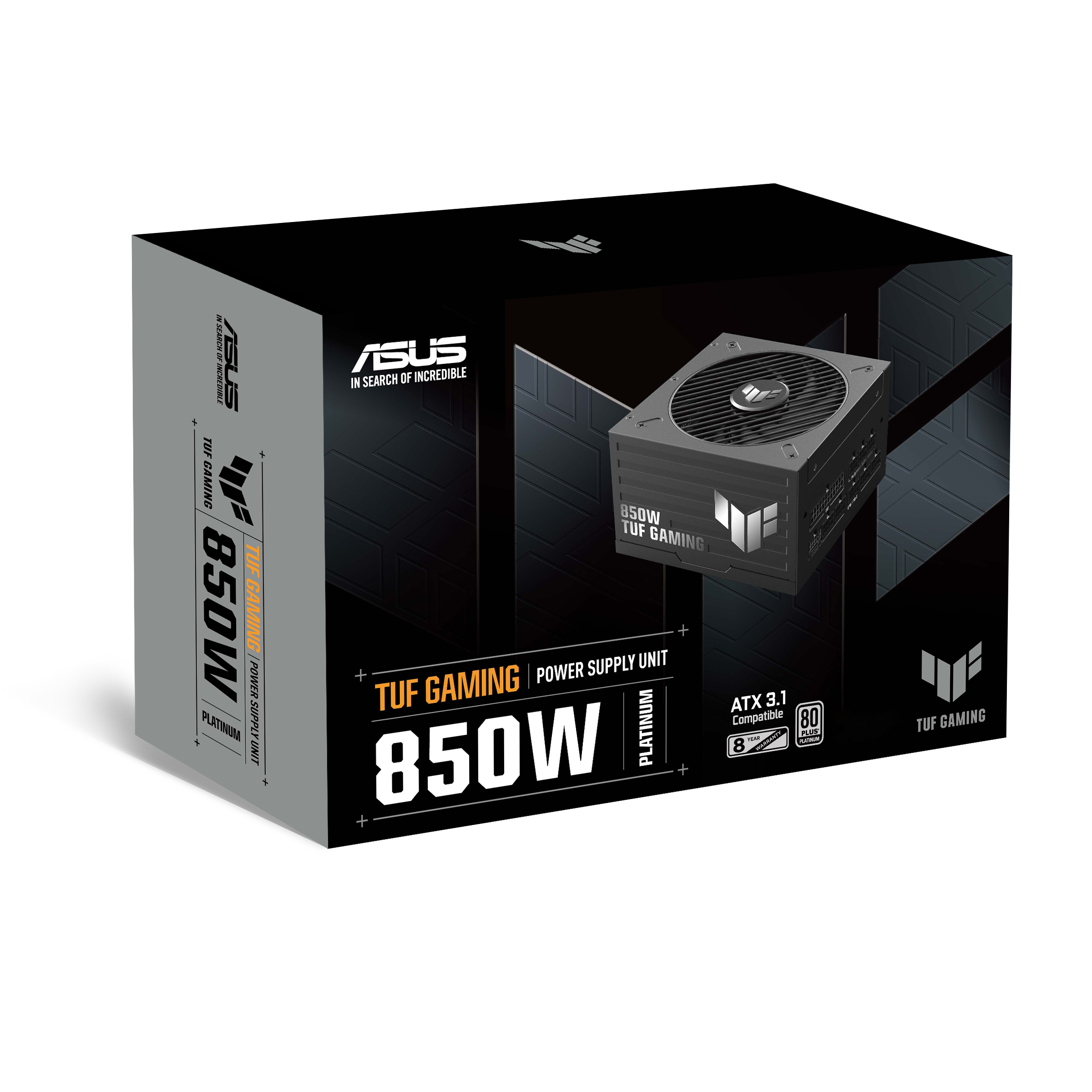 ASUS TUF Gaming 850W Platinum unit� dalimentation d�nergie 20+4 pin ATX ATX Noir
