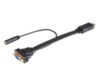 Akasa AK-CBHD18-20BK - 0,2 m - HDMI Typ A (Standard) - VGA (D-Sub) - Mnnlich - Weiblich - Gerade