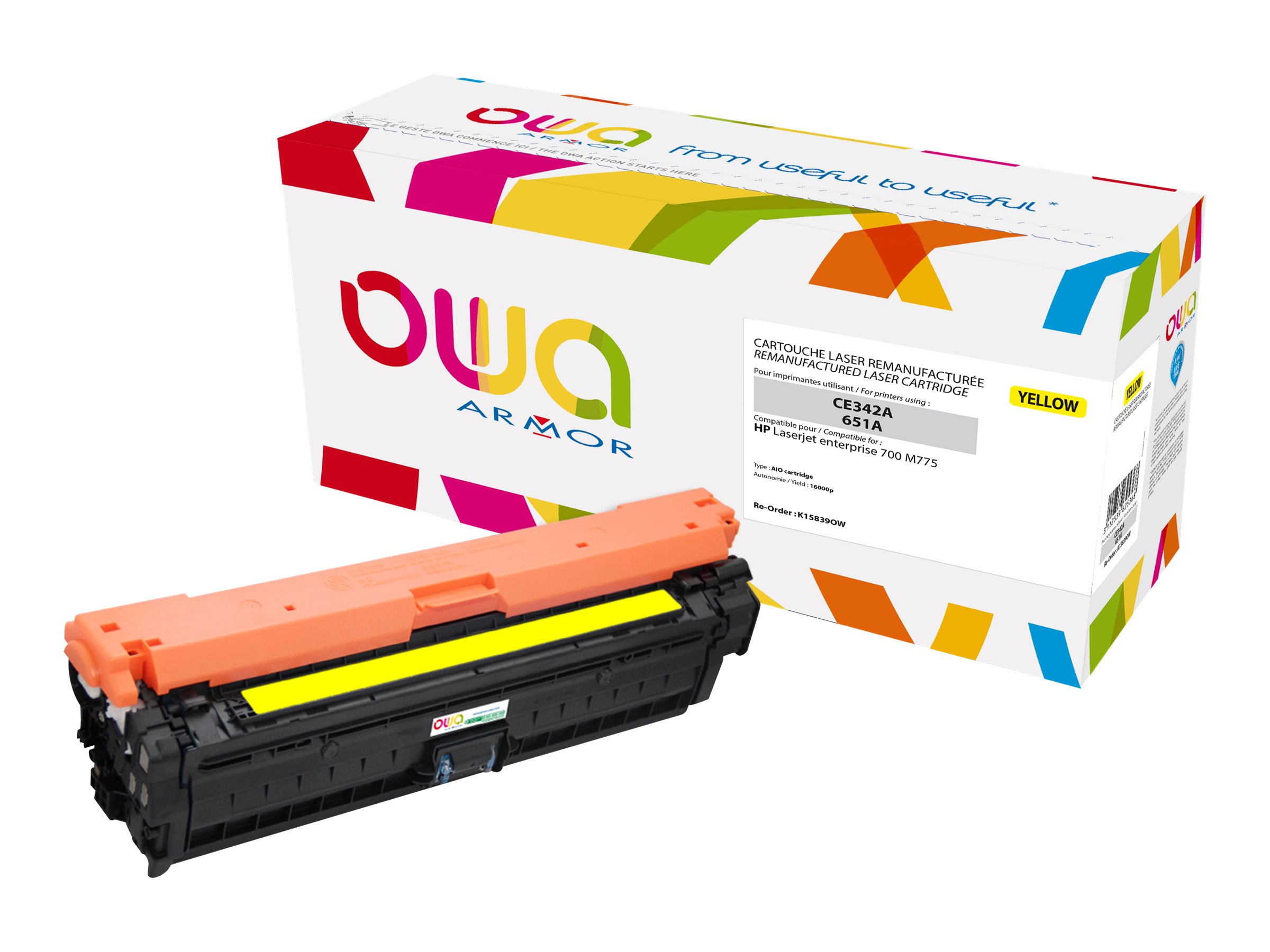 Armor K15839OW toner cartridge 1 pc(s) Compatible Yellow