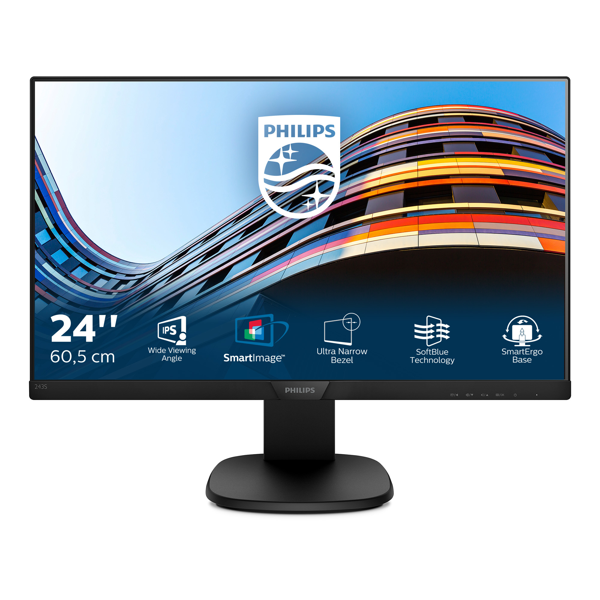 Philips S Line Monitor LCD con tecnolog�a SoftBlue 243S7EHMB/00