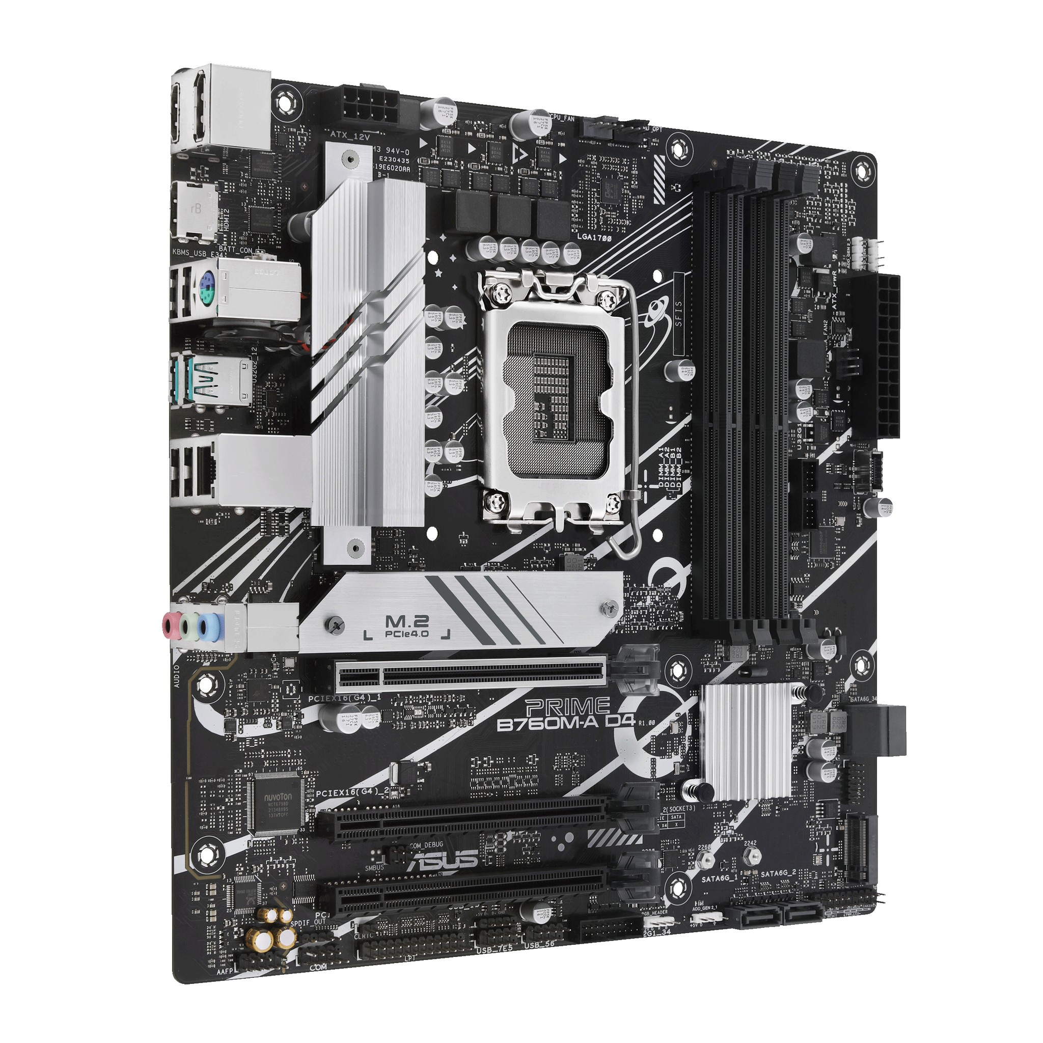ASUS PRIME B760M-A D4 - Intel - LGA 1700 - Intel Celeron - Intel Core i3 - Intel Core i5 - Intel Core i7 - Intel Core i9,... - LGA 1700 - DDR4-SDRAM - 128 GB