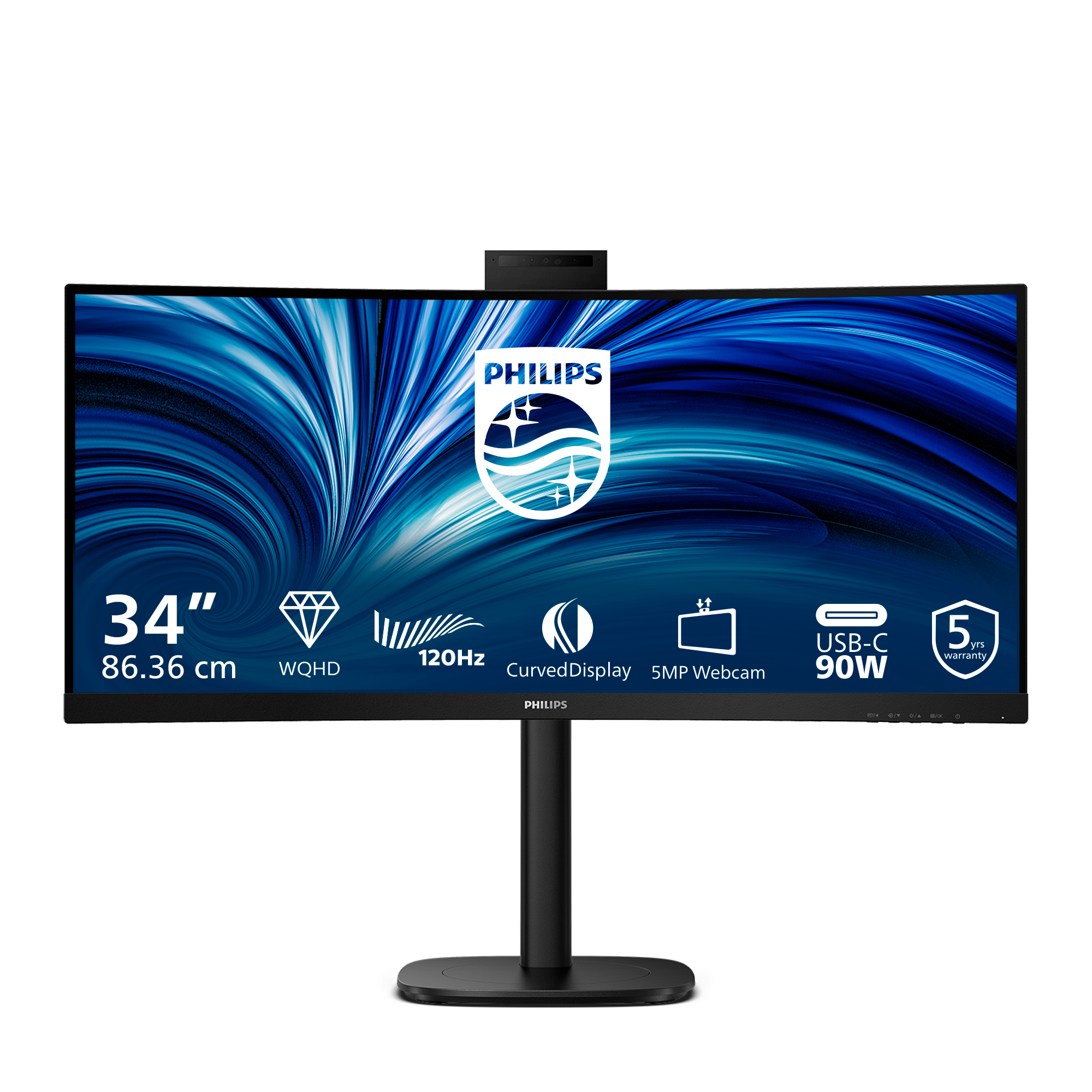 Philips 3000 series 34B2U3600CH/00 computer monitor 86.4 cm (34) 3440 x 1440 pixels Wide Quad HD LCD Black