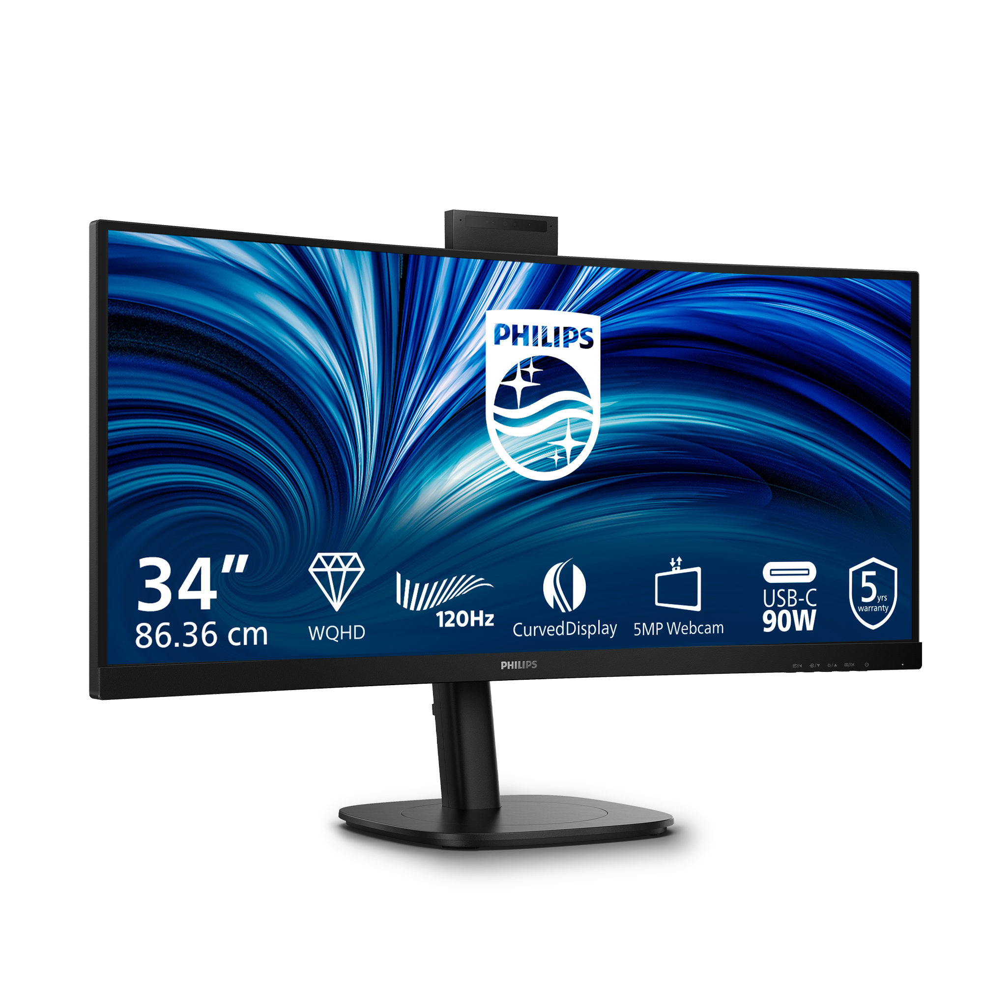 Philips 3000 series 34B2U3600CH/00 Monitor PC 86,4 cm (34) 3440 x 1440 Pixel Wide Quad HD LCD Nero