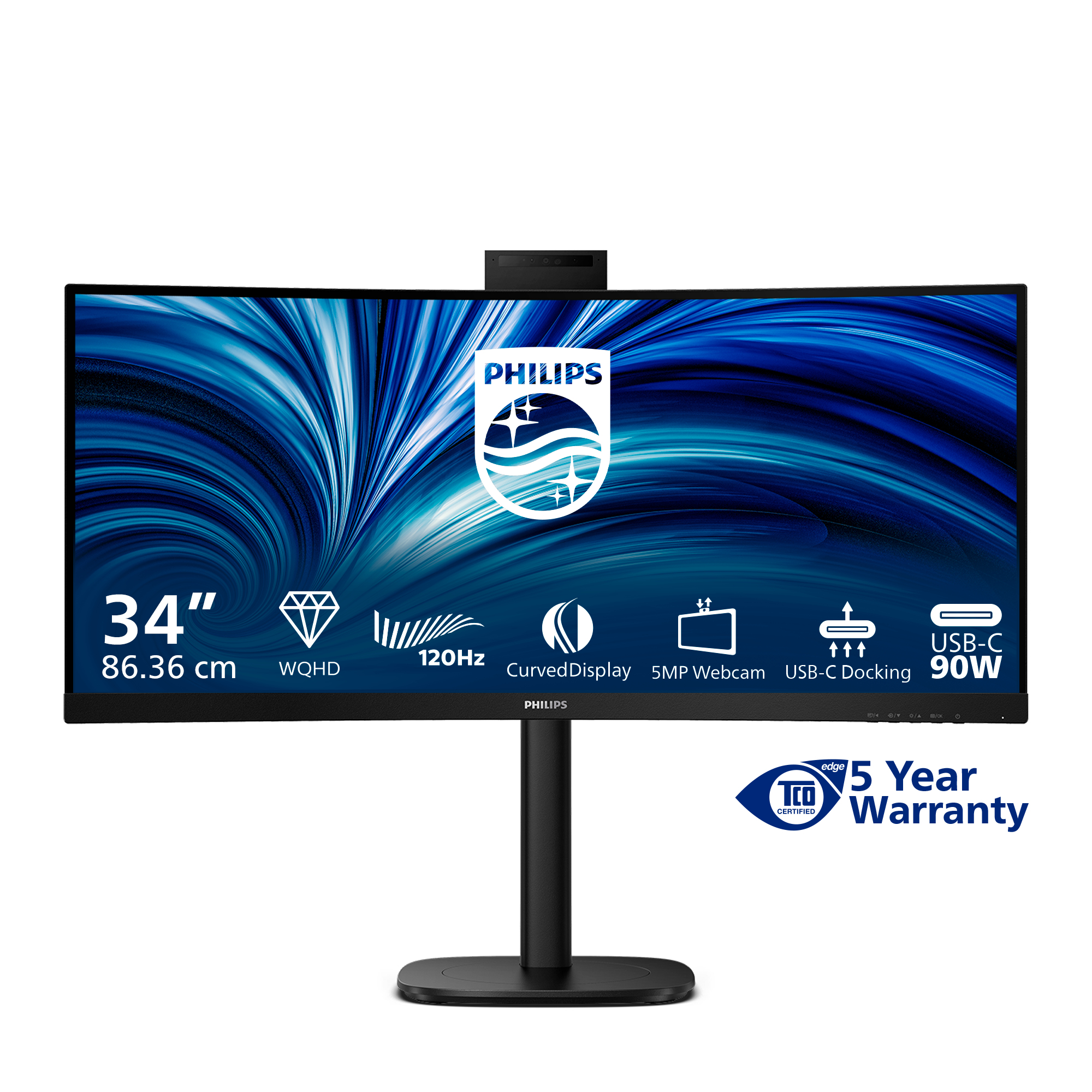 Philips 3000 series 34B2U3600CH/00 Monitor PC 86,4 cm (34) 3440 x 1440 Pixel Wide Quad HD LCD Nero