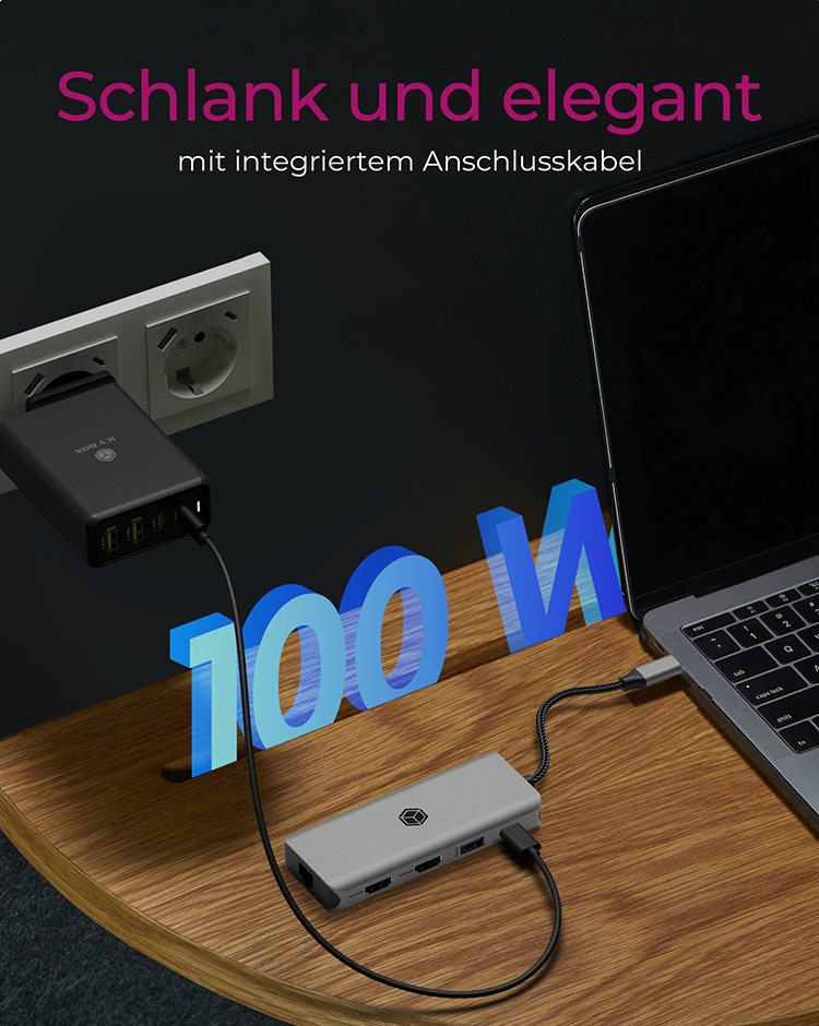 ICY BOX IB-DK4012-CPD replicatore di porte e docking station per laptop Cablato USB 3.2 Gen 1 (3.1 Gen 1) Type-C Antracite, Nero