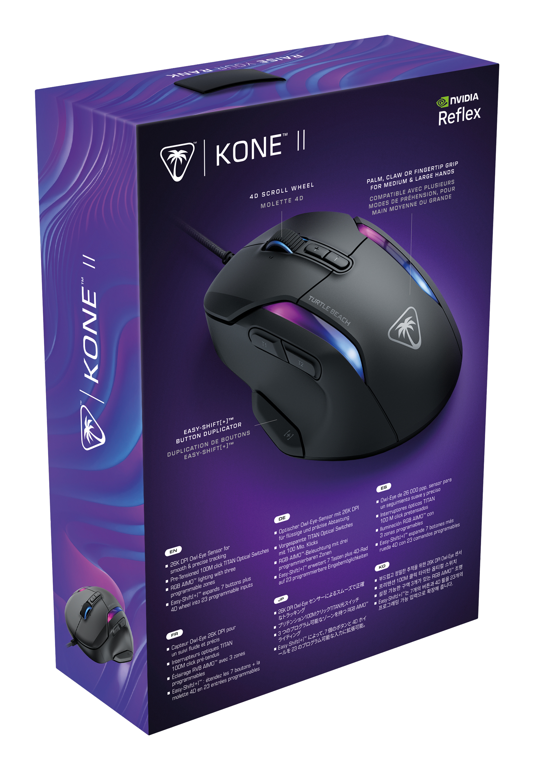 Turtle Beach Kone II Gaming-Maus schwarz - 26.000 dpi