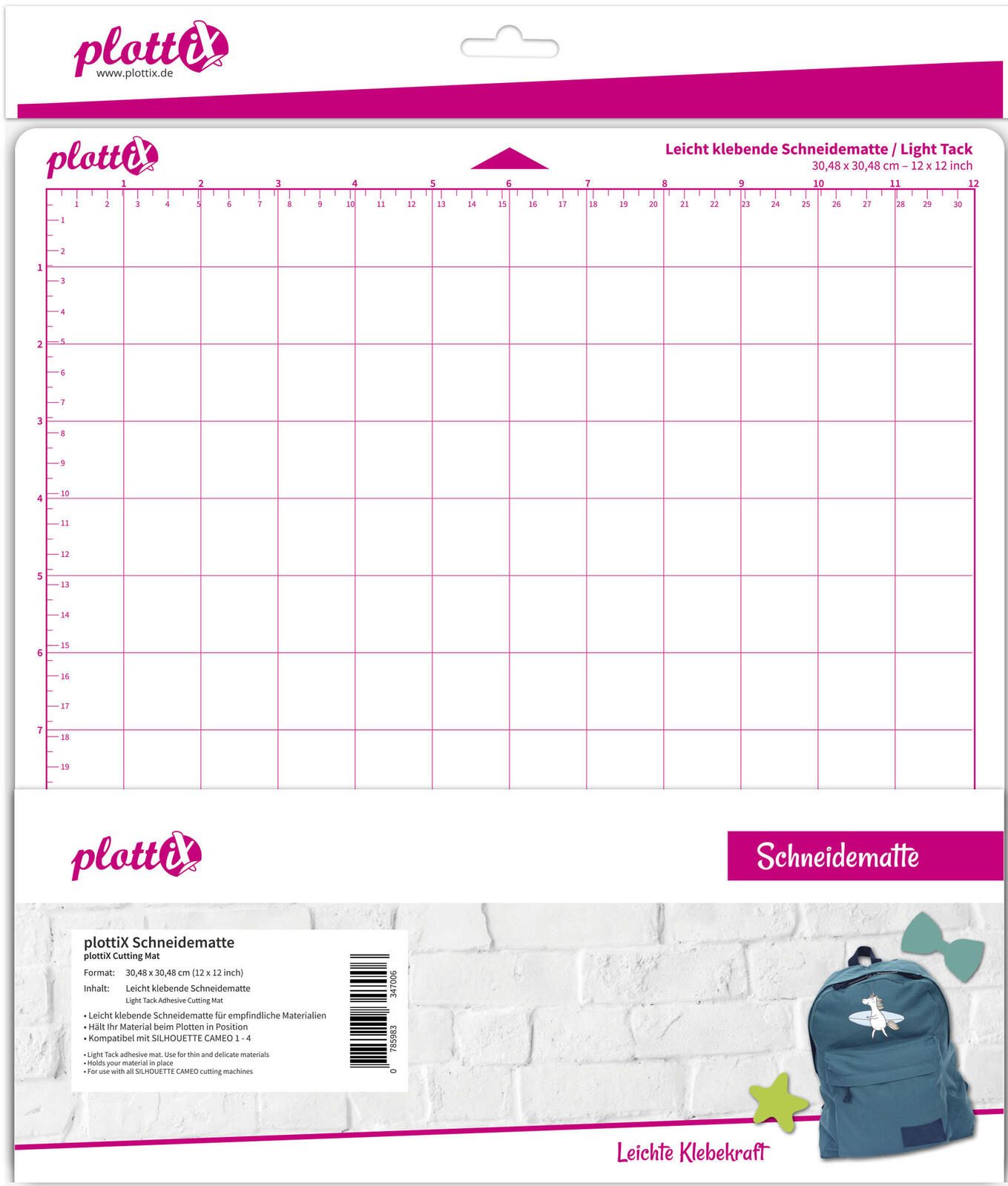 Plottix Schneidematte fr Schneideplotter leicht klebend 305 x mm