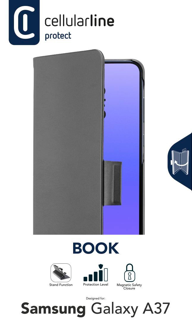 Cellularline Book Case f�r Samsung A37 5G Schwarz