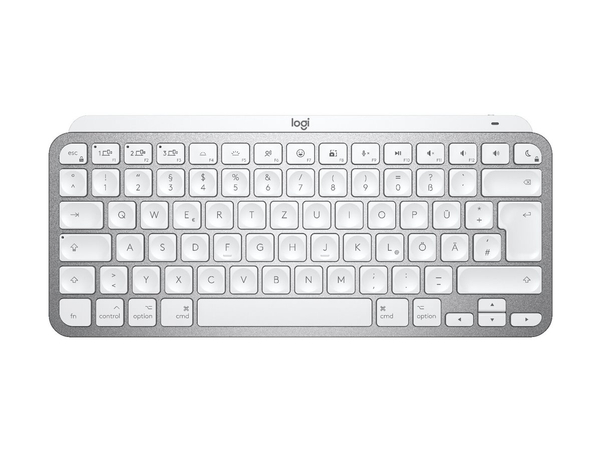 Logitech MX Keys Mini For Mac tastiera Casa/ufficio Bluetooth QWERTZ Svizzere Nero, Grigio