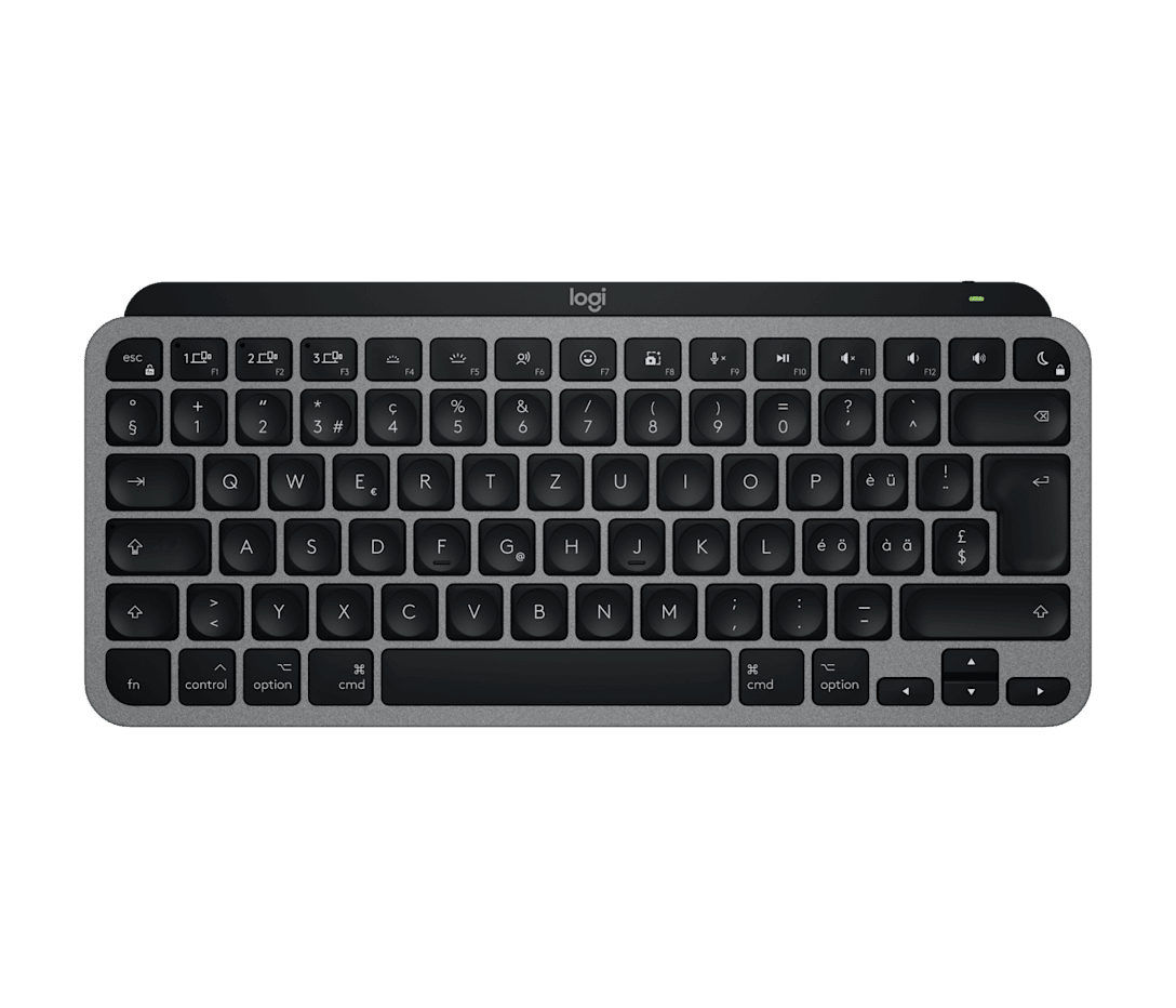 Logitech MX Keys Mini For Mac tastiera Casa/ufficio Bluetooth QWERTZ Svizzere Nero, Grigio