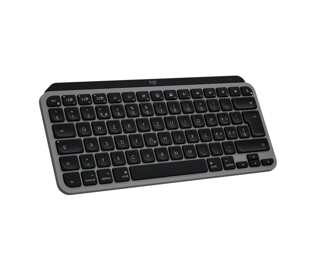 Logitech MX Keys Mini For Mac tastiera Casa/ufficio Bluetooth QWERTZ Svizzere Nero, Grigio