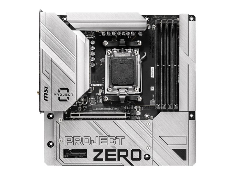 MSI B650M PROJECT ZERO (B650,AM5,mATX,DDR5) - AMD Sockel AM5 (Ryzen Zen4)