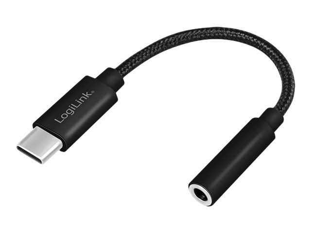LogiLink Adapter USB-C auf Klinkenstecker - 24 pin USB-C m�nnlich zu 3,5-mm-Klinkenstecker weiblich