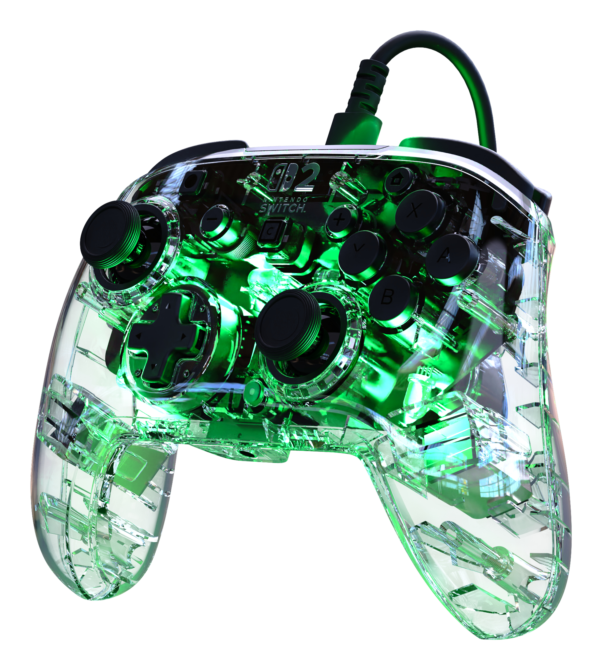 Turtle Beach Afterglow Clear Wired RGB Gaming Controller. Officially licensed Nintendo for Nintendo Switch 2