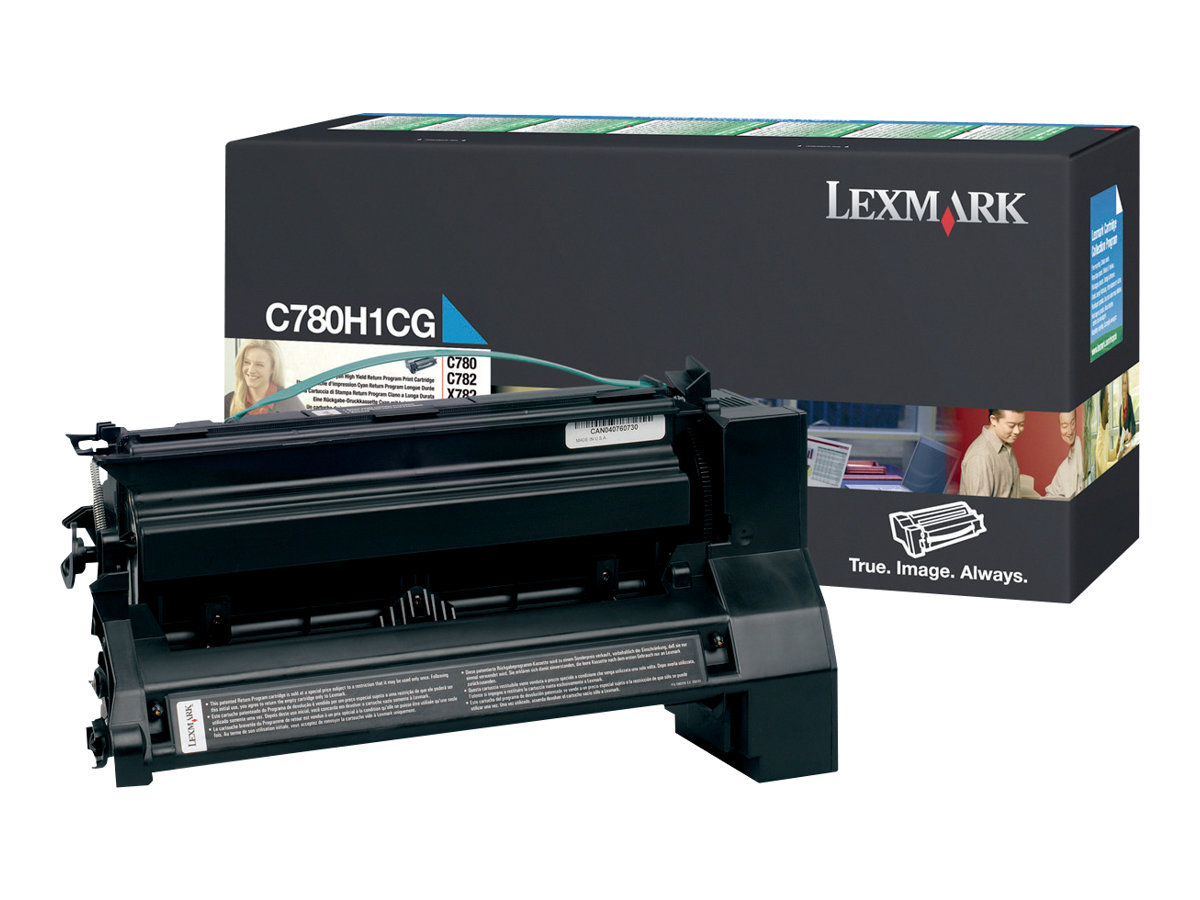 Lexmark C780, C782 Cyan High Yield Return Program Print Cartridge cartuccia toner Originale Ciano