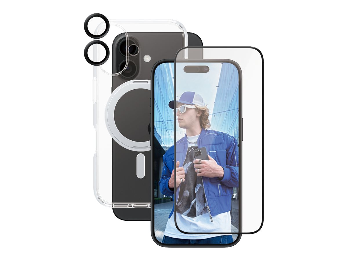 PanzerGlass CARE by PanzerGlass - 3-in-1 Schutzpacket - hintere Abdeckung f�r Mobiltelefon - Keramik - kompatibel mit MagSafe - Polycarbonat, Thermoplastisches Polyurethan (TPU)