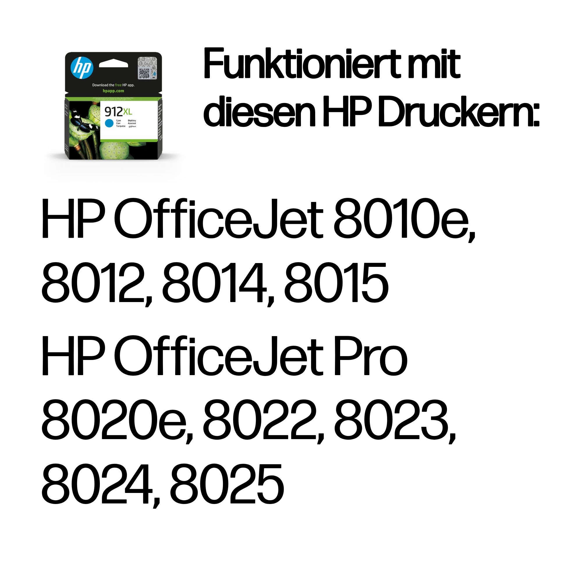 HP 912XL High Yield Cyan Original Ink Cartridge