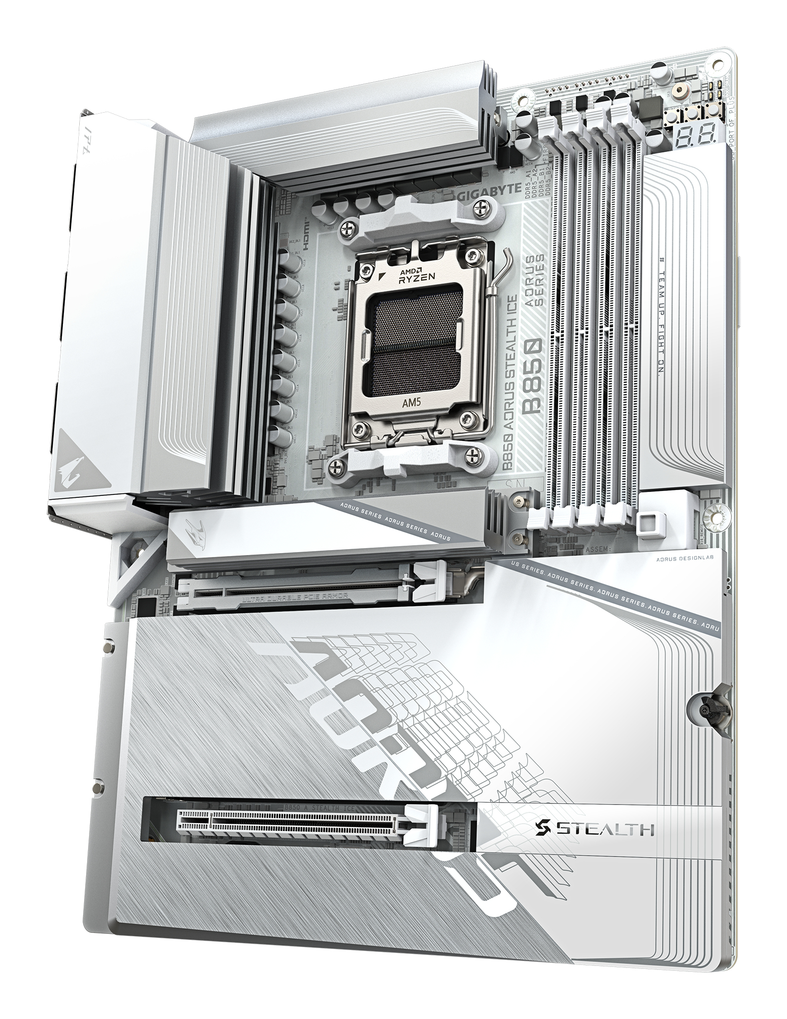 Gigabyte B850 AORUS STEALTH ICE B850 AM5 ATX DDR5 - Mainboard - AMD Sockel AM5 (Ryzen Zen4)