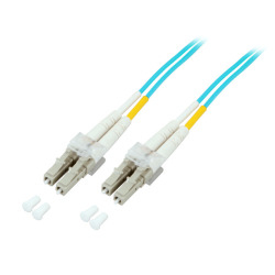 EFB Elektronik Duplex Jumper LC-LC 50/125, OM3, LSZH, aqua, 2.0mm, 35m