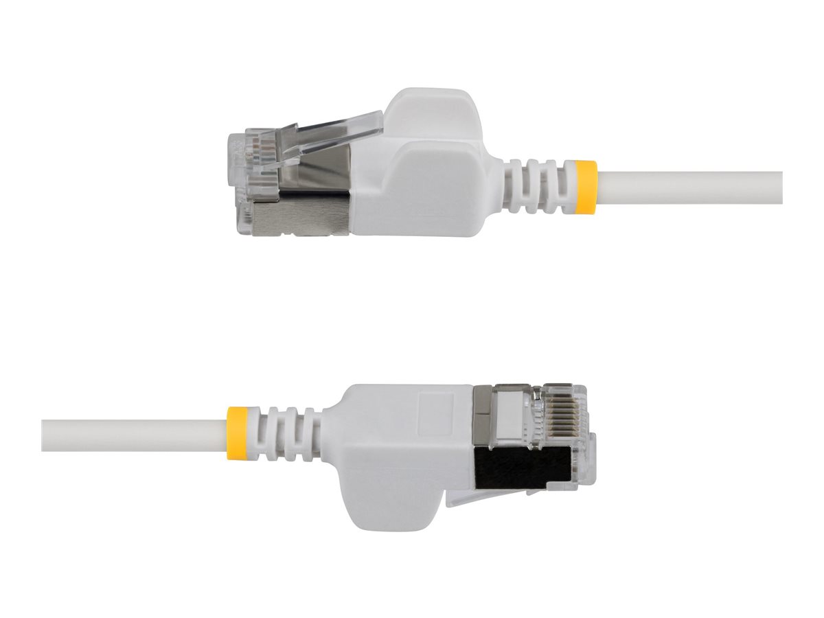 StarTech.com 1m White Ultra Slim Cat6A Ethernet Cable, Snagless, FTP, Pure Bare Copper Wire, 34AWG Slim RJ45 Network Patch Cord, Individually Tested