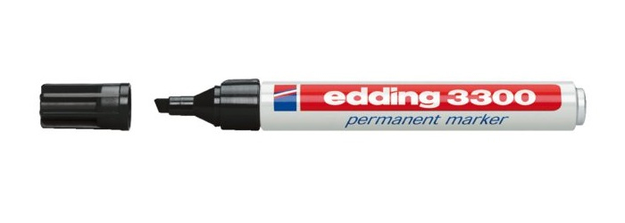 EDDING 3300 - Schwarz - - Wei� - Kunststoff - 5 mm - 10 Stueck e 4-3300001