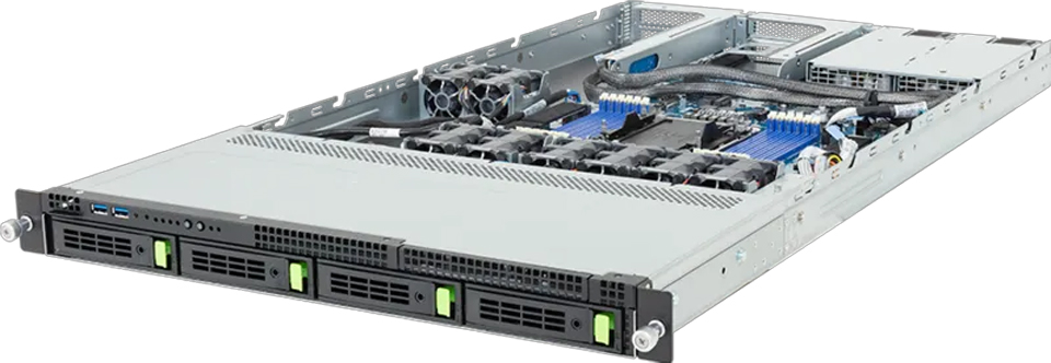 Gigabyte R164-AG0-AAV1 Rack Server 1U Single Sockel LGA-7529 6NR164AG0DR000AAV1 - DDR5