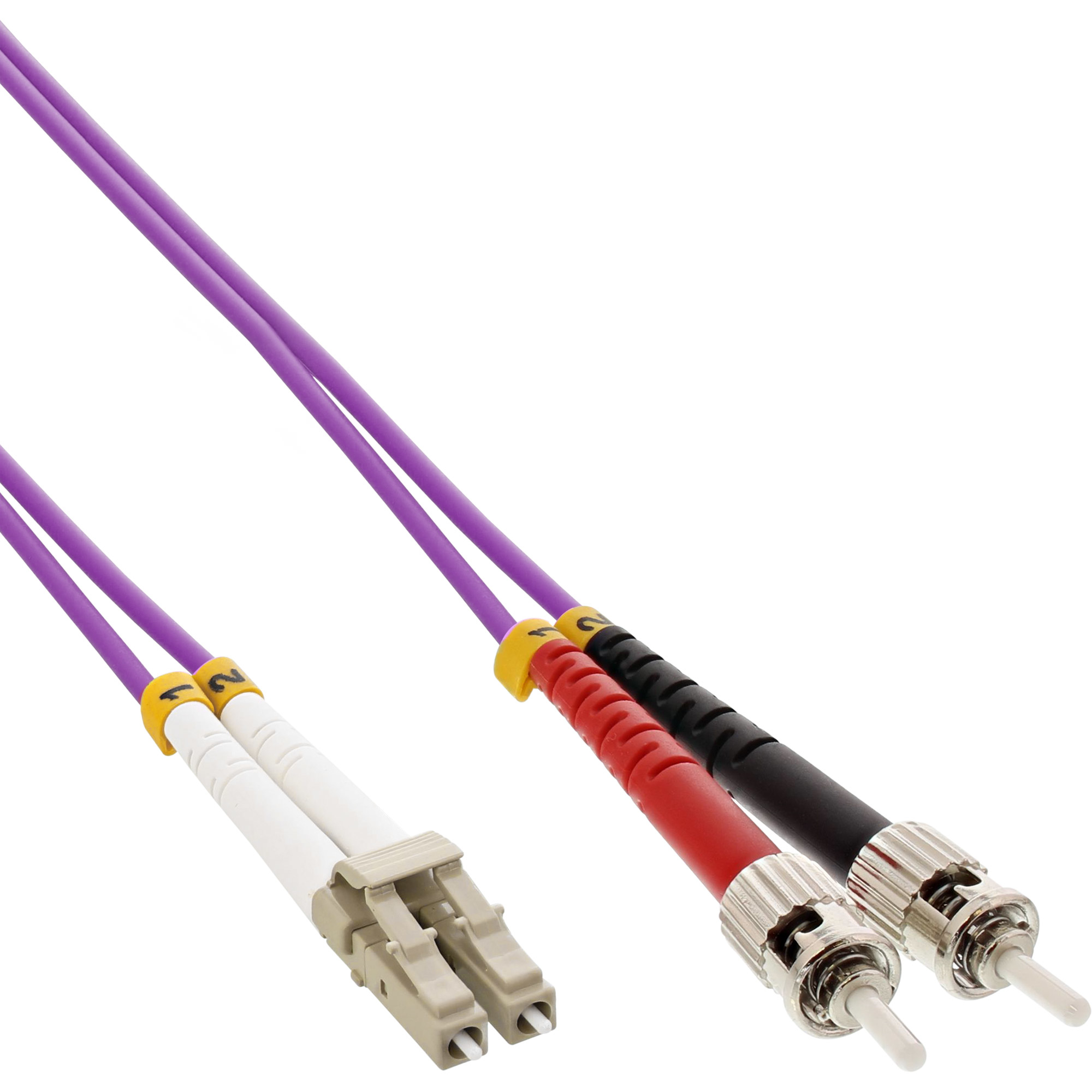 InLine Cavo Duplex, LC/ST 50/125�m, Fibra Ottica OM4, 15m