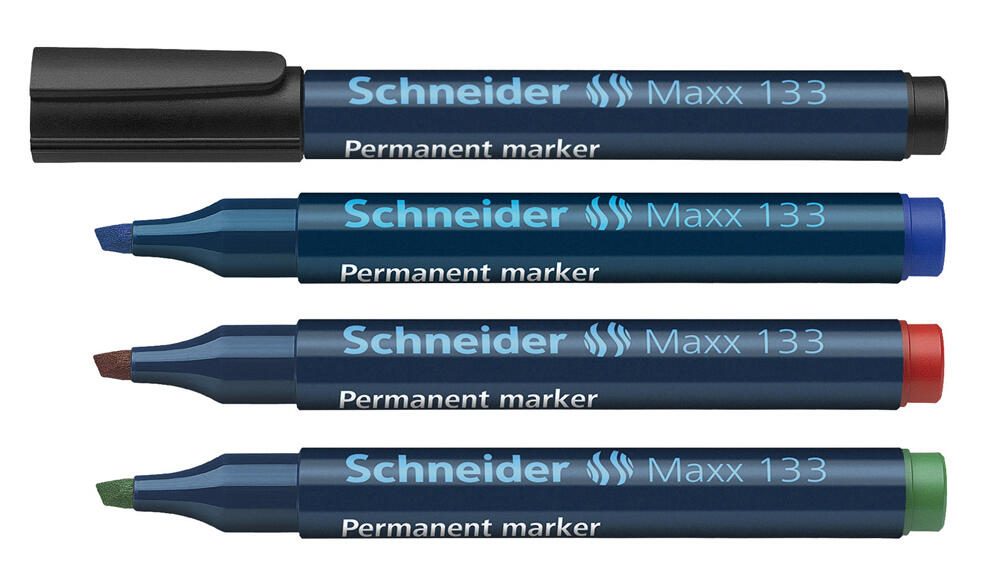 Schneider Schreibgerte 4 Schneider Maxx 133 Permanentmarker farbsortiert 1.0 - 4.0 mm