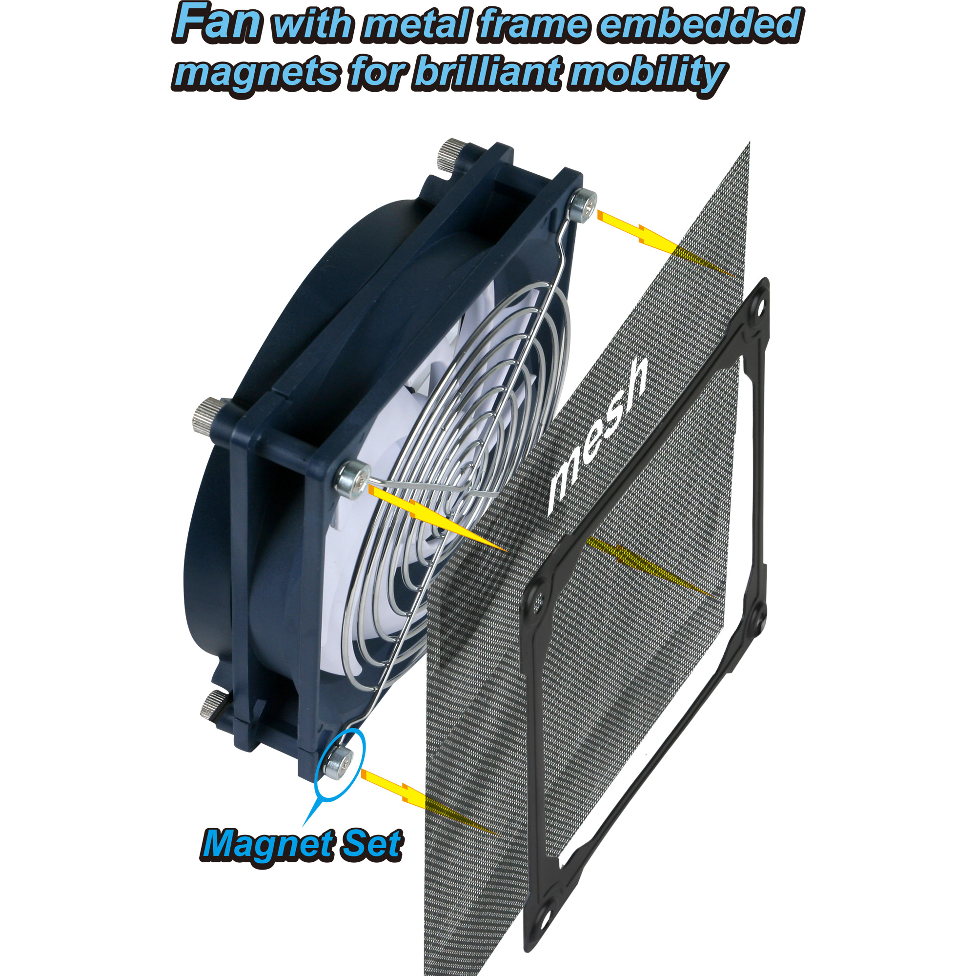 TITAN TTC-NF82TZ(RB) - Ventilator - Schwarz - Wei� - 140 mm - 140 mm - 45 mm